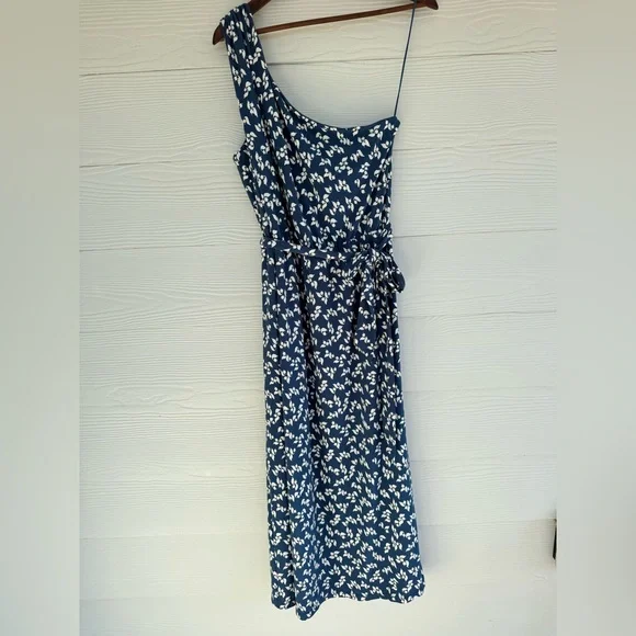 Ralph Lauren Elegant Blue Floral One-Shoulder Dress - Picture 5 of 13